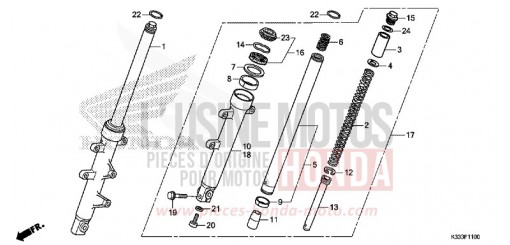 GABEL, VORNE CBR250RF de 2015